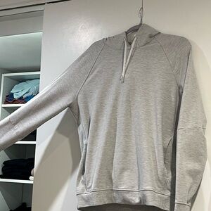 Men's Lululemon Light Gray Hooded Pullover Sweater